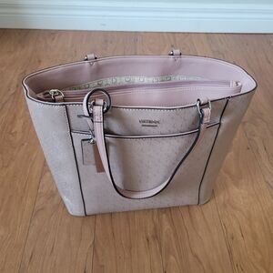 Gray-Pink Signature Tote Bag by Coach